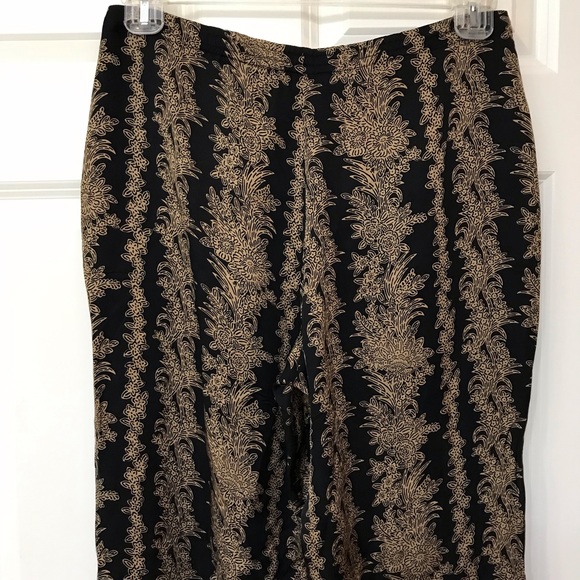 Tommy Bahama 100% Silk Floral Print Crop Pants Loose Fit Women 6 - Picture 4 of 8